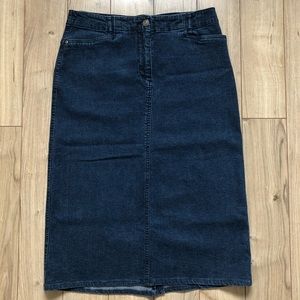 Women’s Vintage Penmans Denim jeans Back slit Long Maxi Skirt size M